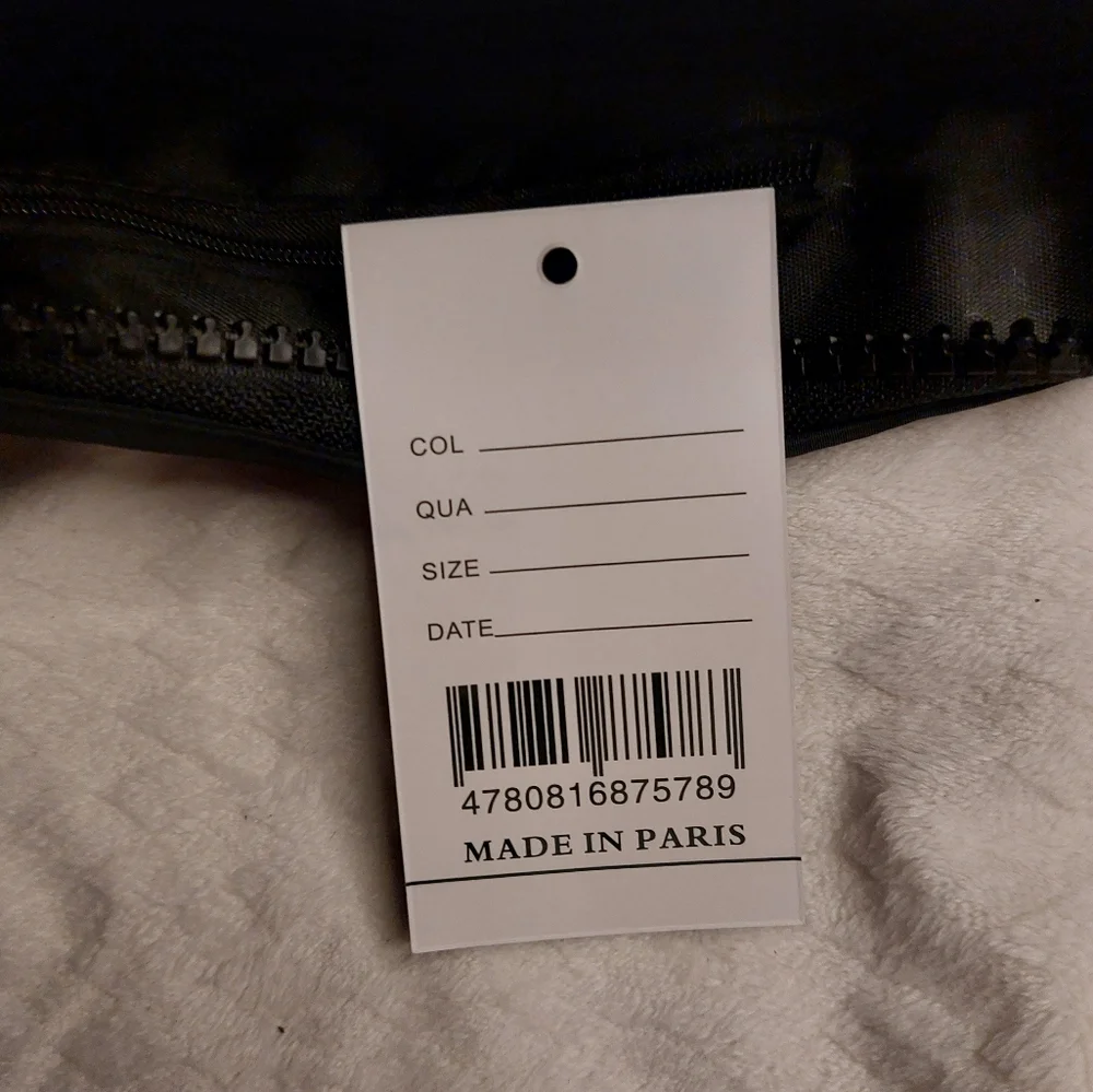 CHANEL Cream and Black Logo Protective Dust Cover